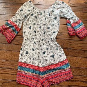 Girls flower romper